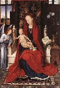 Hans Memling Virgin Enthroned with Child and Angel Germany oil painting artist